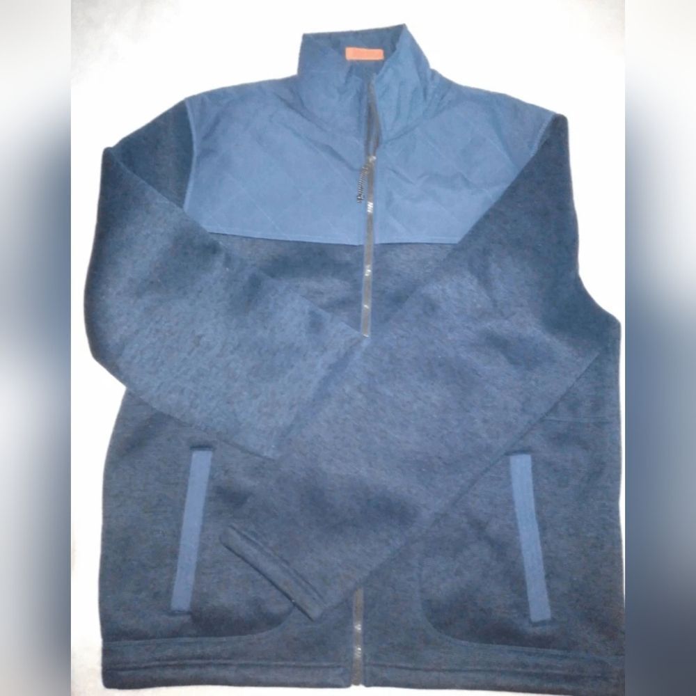 O3 St John's Bay Men's Navy Zip-up Fleece Performance Fleece Jacket